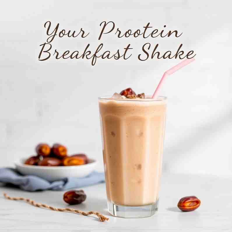 Healthy Date Milkshake - Your Protein Breakfast Shake